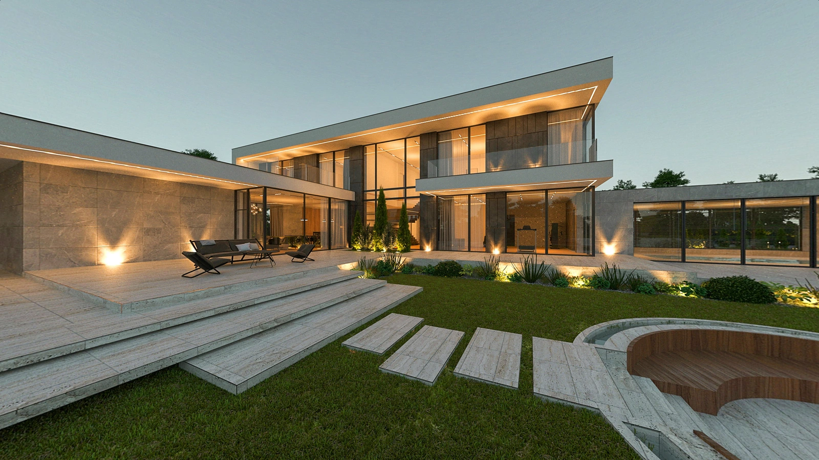 Warm modern interior design with timber and natural light